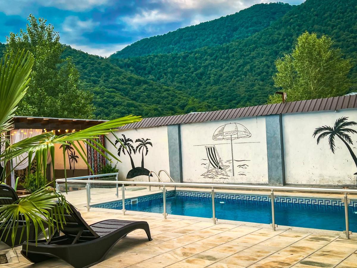 Qafqaz Family Chalet Villa Gabala Exterior foto